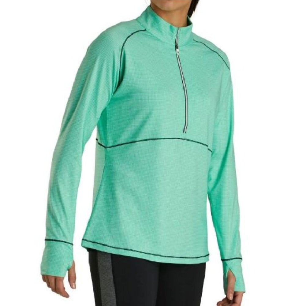 FOOTJOY JADE Green 1/2 Zipper Long Sleeved GOLF Pull-over